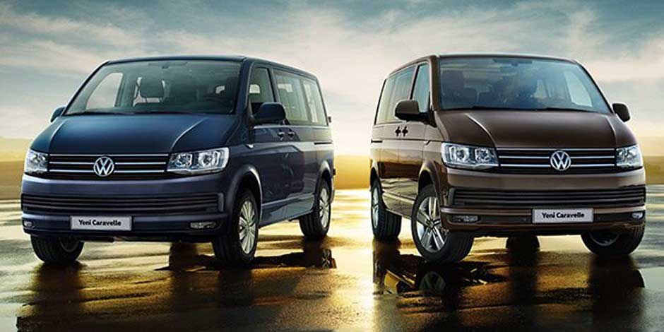 2 tane wolkwagen Caravelle minibüs